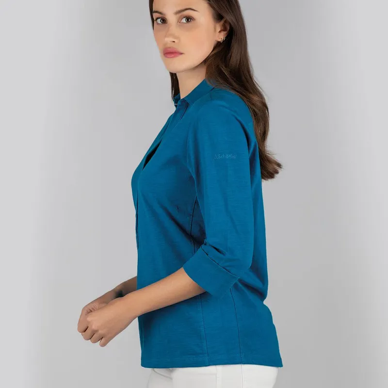 Schoffel Womens Mill Bay Shirt Mykonos Blue-2